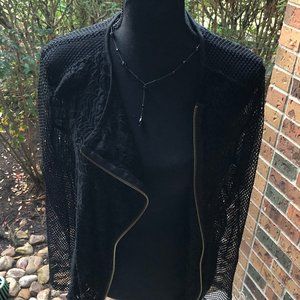 *NEW* Lace Moto Jacket Black Size L